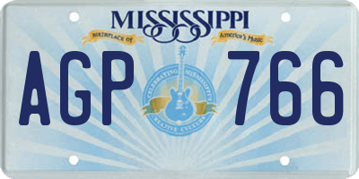 MS license plate AGP766