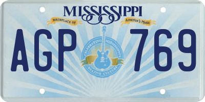 MS license plate AGP769