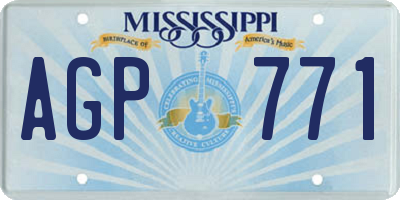 MS license plate AGP771