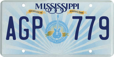 MS license plate AGP779