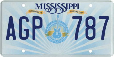 MS license plate AGP787