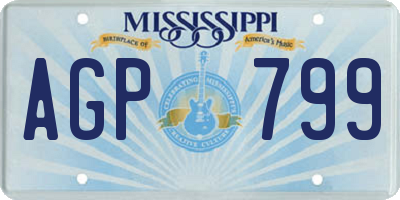 MS license plate AGP799