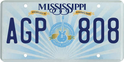 MS license plate AGP808