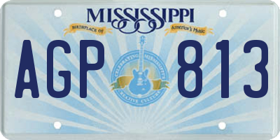 MS license plate AGP813