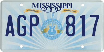 MS license plate AGP817