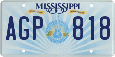 MS license plate AGP818