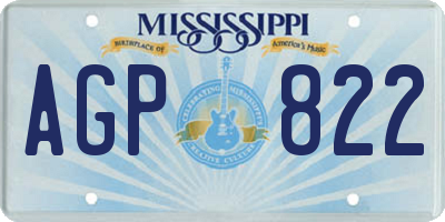 MS license plate AGP822