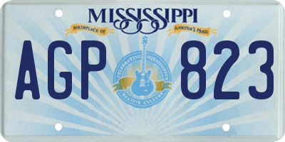MS license plate AGP823