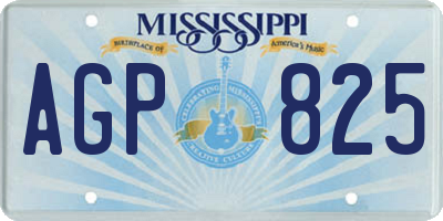 MS license plate AGP825