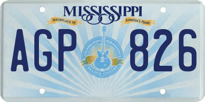 MS license plate AGP826