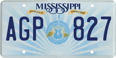 MS license plate AGP827