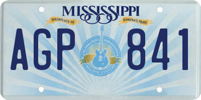 MS license plate AGP841
