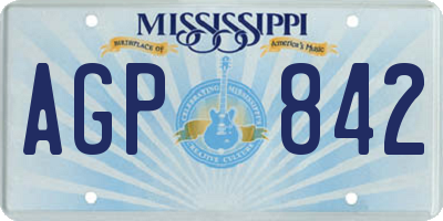 MS license plate AGP842