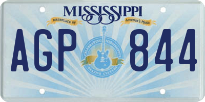 MS license plate AGP844