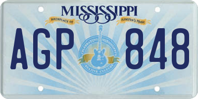 MS license plate AGP848