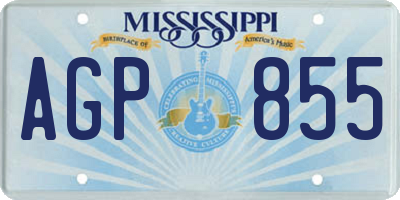 MS license plate AGP855