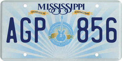 MS license plate AGP856