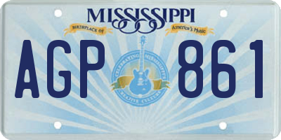 MS license plate AGP861