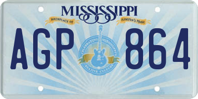 MS license plate AGP864