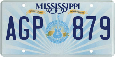 MS license plate AGP879