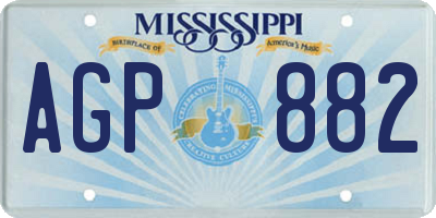 MS license plate AGP882