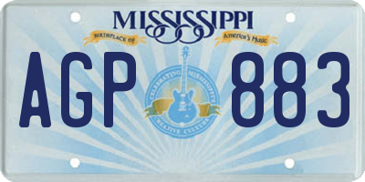MS license plate AGP883