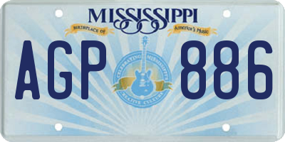 MS license plate AGP886