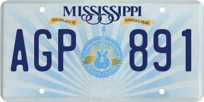 MS license plate AGP891