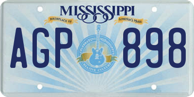MS license plate AGP898