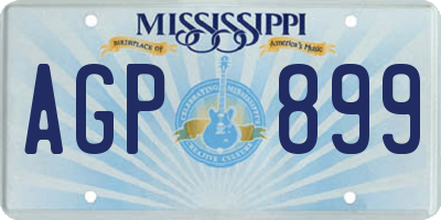 MS license plate AGP899
