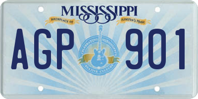 MS license plate AGP901