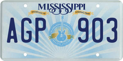 MS license plate AGP903