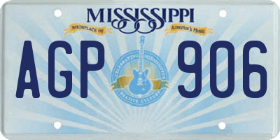 MS license plate AGP906