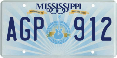 MS license plate AGP912