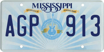 MS license plate AGP913