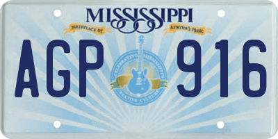 MS license plate AGP916