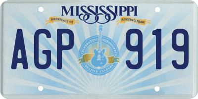 MS license plate AGP919