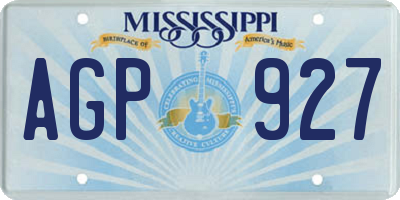MS license plate AGP927