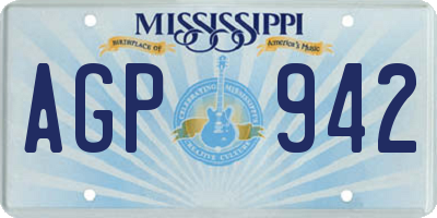 MS license plate AGP942