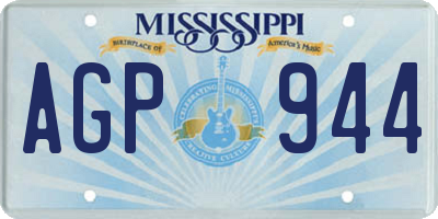 MS license plate AGP944