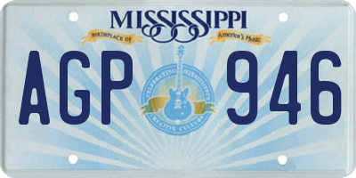 MS license plate AGP946