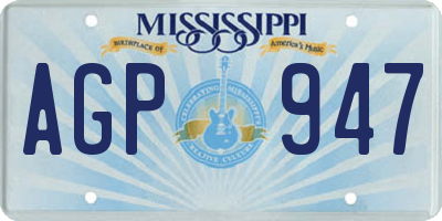 MS license plate AGP947