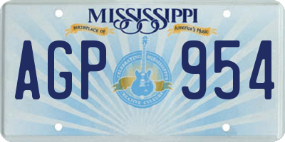 MS license plate AGP954