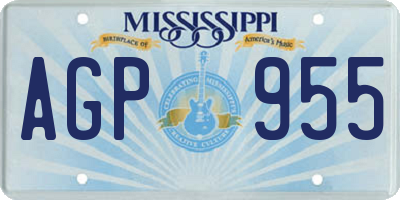MS license plate AGP955