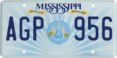 MS license plate AGP956