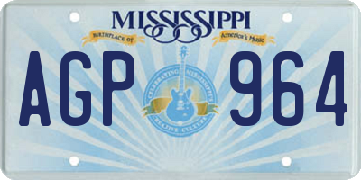 MS license plate AGP964