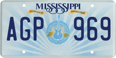 MS license plate AGP969