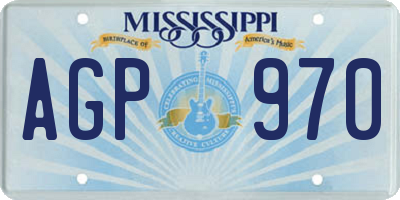 MS license plate AGP970