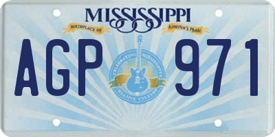 MS license plate AGP971