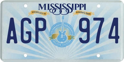 MS license plate AGP974